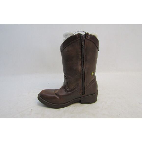 Disney Toy Story Woody Toddler Size 8 Brown Zip Cowboy Western Boots - Picture 2 of 11